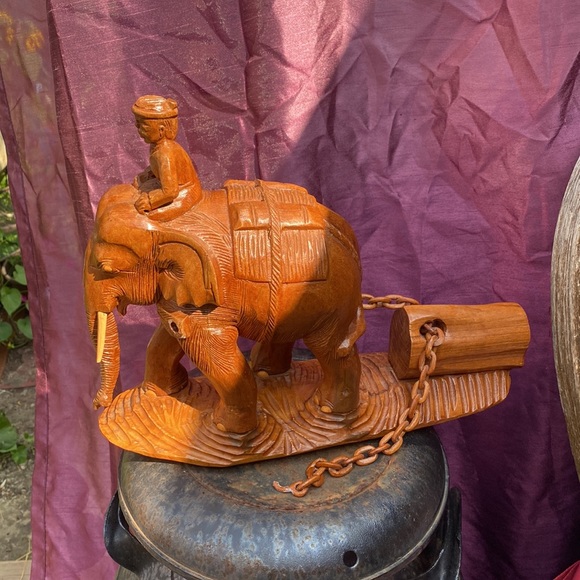 🤗380-You Are Tenacious ❤️ Vintage Handcrafted Thai Elephant - Picture 4 of 12